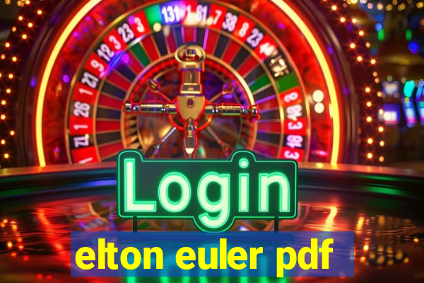 elton euler pdf